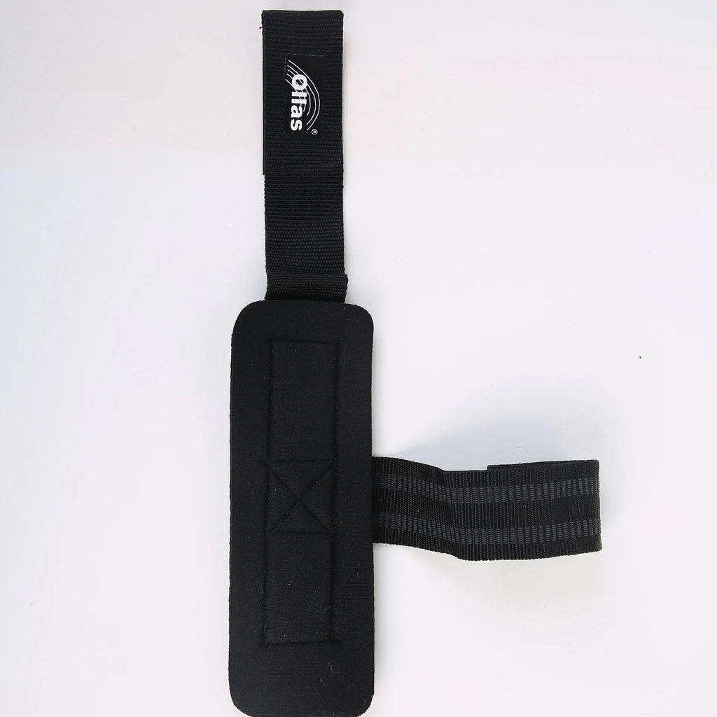 Athletic Wristguards Booster Stripe wrist protector in black with adjustable strap and grip aid design