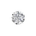 Round moissanite gemstone displaying the eight hearts and eight arrows faceting pattern on a neutral background.
