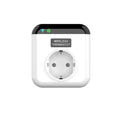 White EU standard smart socket with single outlet for voice and app remote control