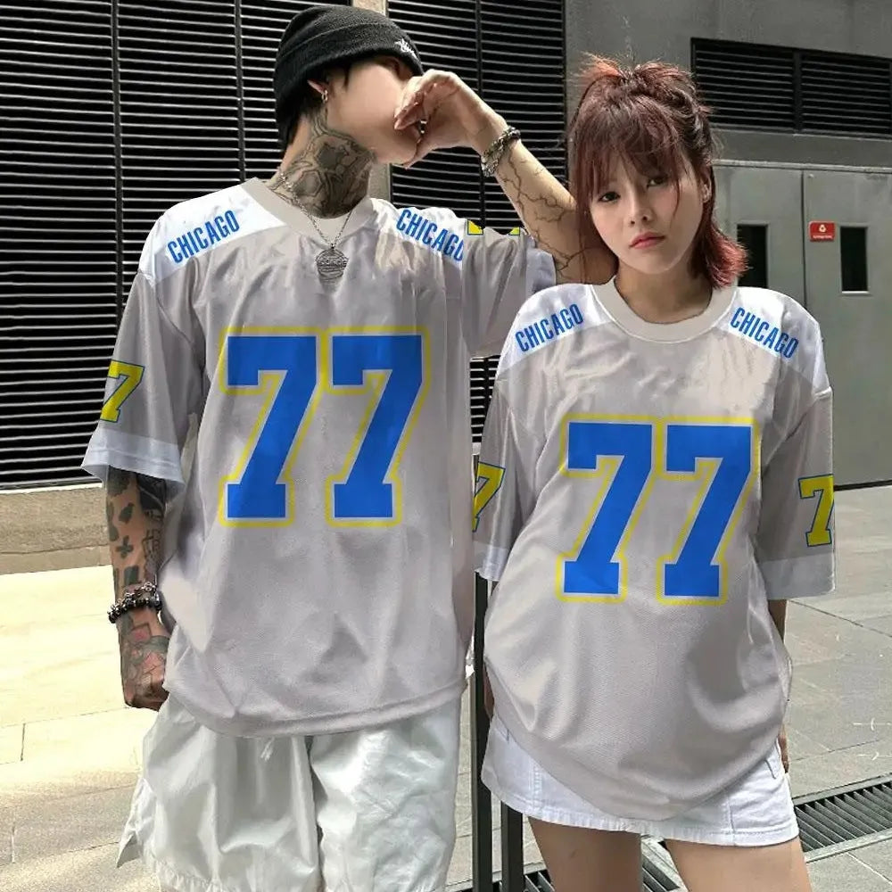 Men's 3D digital print basketball T-shirt with loose fit, short sleeves, in polyester, summer style