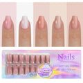 Nude seamless removable nail stickers in multiple colour options for ladies