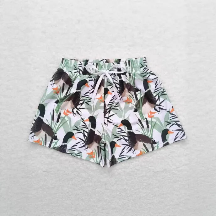 Boys' polyester sports casual shorts in straight-leg cut showing colour options HQ2043 through HQ2048