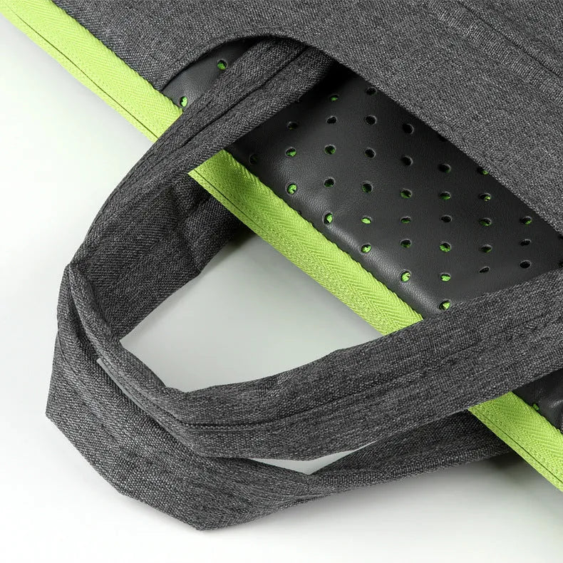 Ant cloth laptop sleeve for MacBook in grey, with soft handle and padded interior