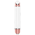 White EMS eye massager for dark circles and wrinkles with LED lights and hot compress, 94g portable device