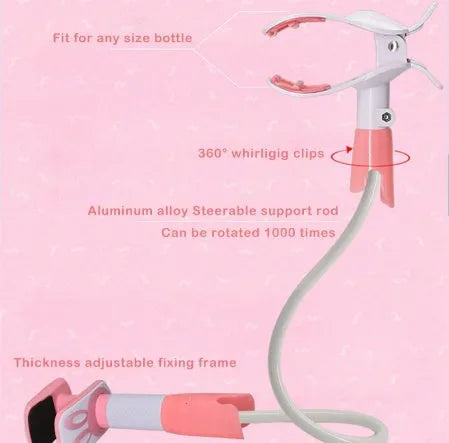 Extended 1.05 metre baby feeding bracket in blue adjustable breastfeeding support stand