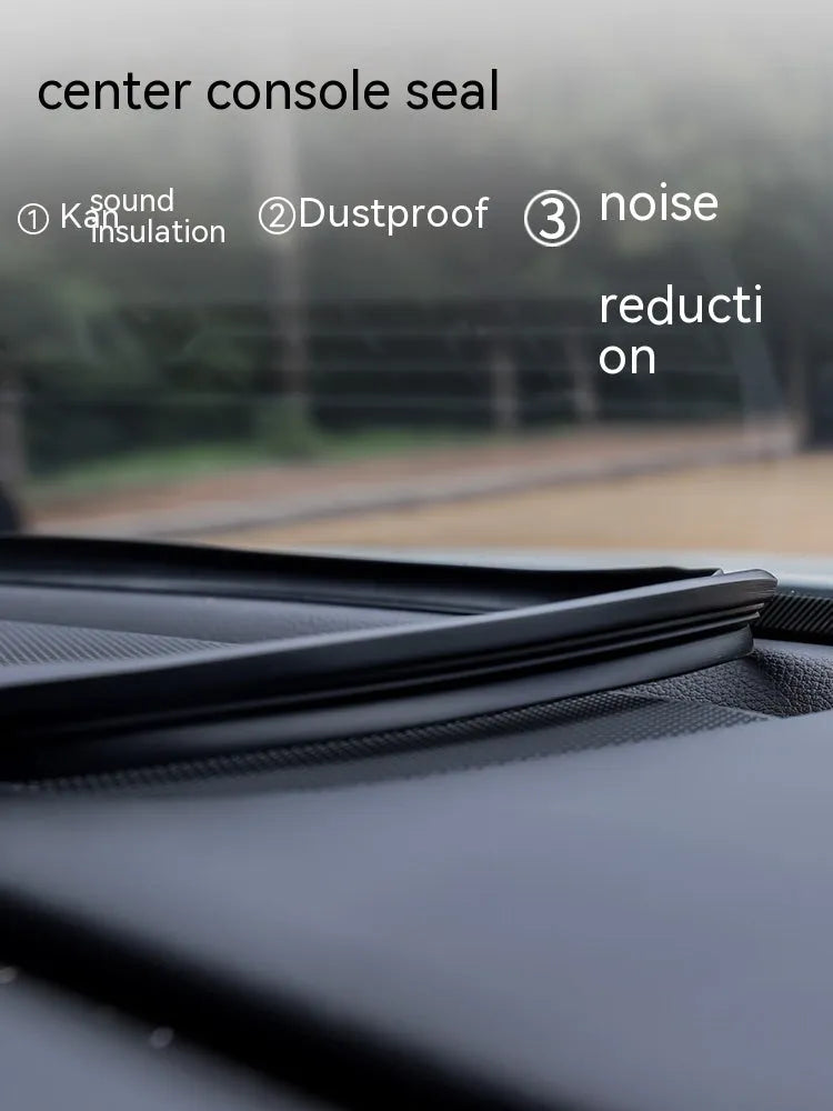 Mitsubishi Outlander dashboard soundproof seal strip showing silicone material and six-card slot design