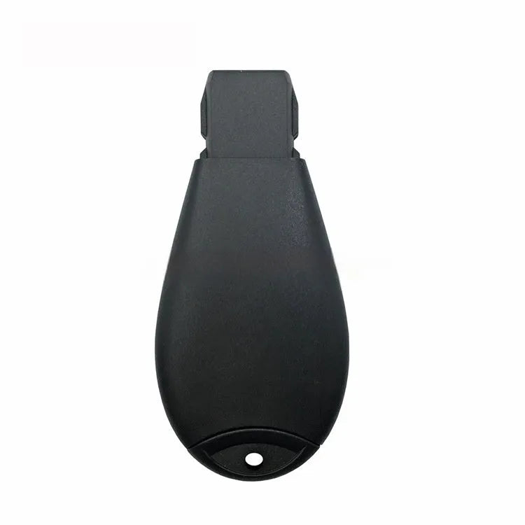 Dodge Chrysler replacement key fob shell case showing ABS brass and nylon construction, 85mm long.