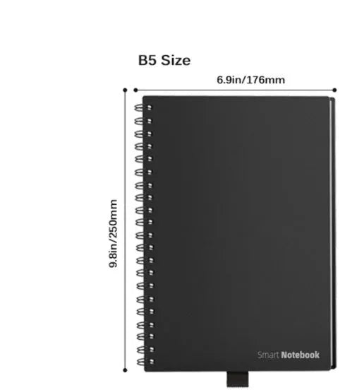 Business Intelligence Notebook with PVC cover, audio recording, and handwriting recognition, A5 size, 181x255 mm