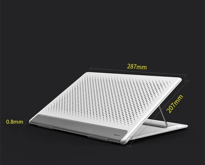 Dongdong portable alloy notebook stand for laptops up to 16 inches in black or white colour