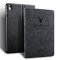 Flat imitation leather anti-falling case for iPad Air 4 in simple style, grey colour