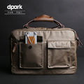 Dpark single shoulder strap laptop bag for 14 or 15 inch Lenovo computers in black, brown, or khaki