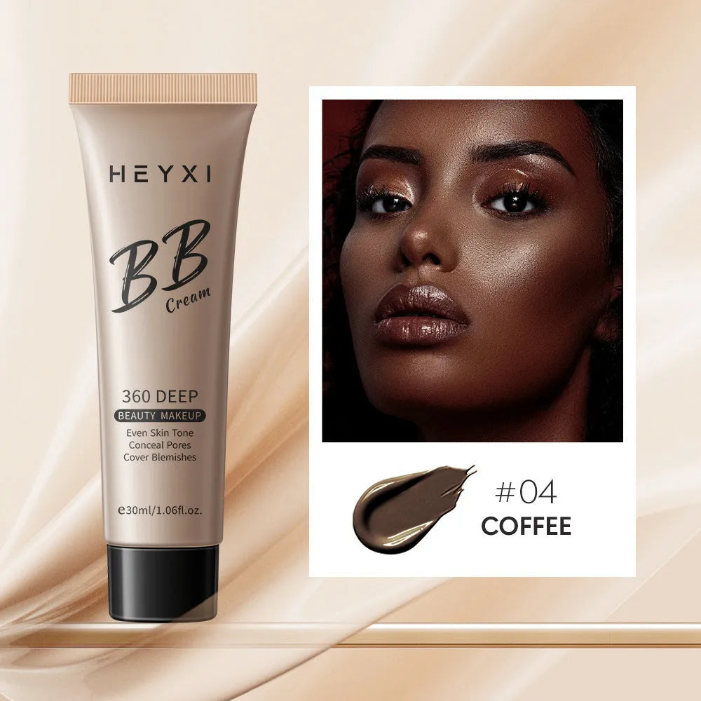 Waterproof BB cream makeup in four shade options with sweat-proof coverage
