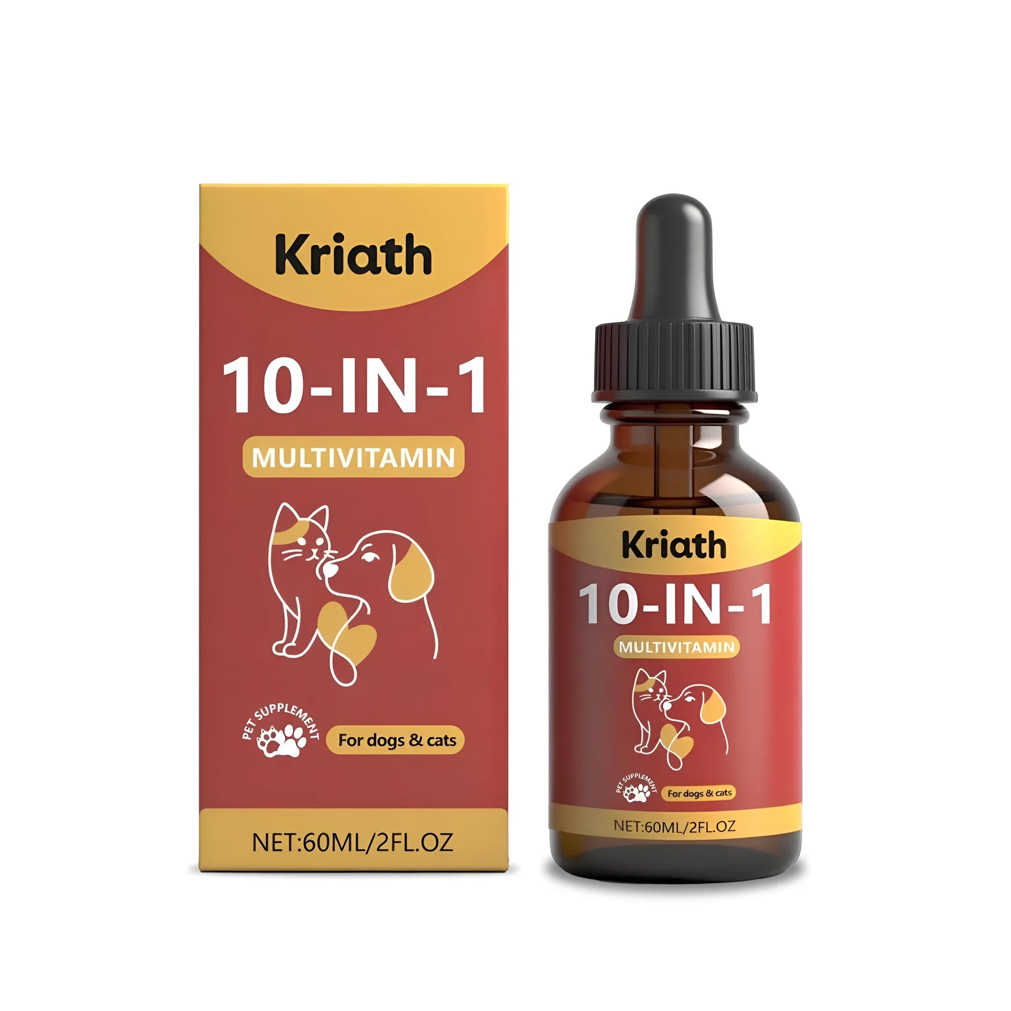 60ml bottle of pet multivitamin oral liquid supplement with glucosamine and cranberry.