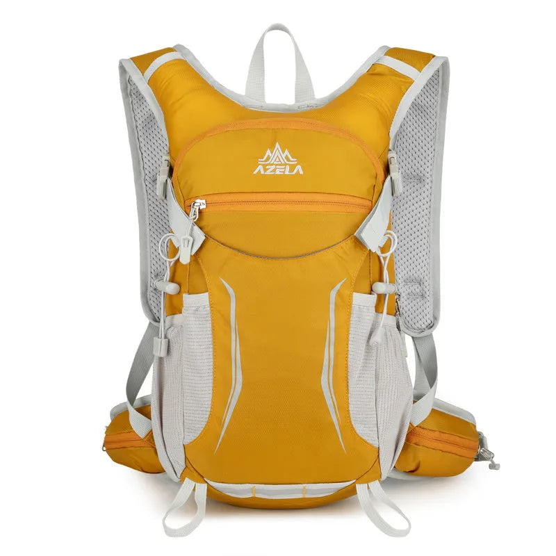 AZELA Lightweight Hydration Backpack with breathable mesh back panel in outdoor setting