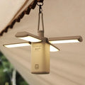 Outdoor campsite LED lamp with rechargeable battery in green and white colour options