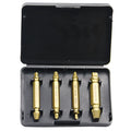 Five-piece high-speed steel screw extractor set with 4341 model for removing damaged fasteners and nails.