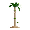 Vertical cat scratching post with natural hemp rope columns on a canna-coloured density plate base