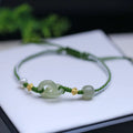 DIY woven bracelet with Hetian jade pendants and flexible wire for custom watch bands