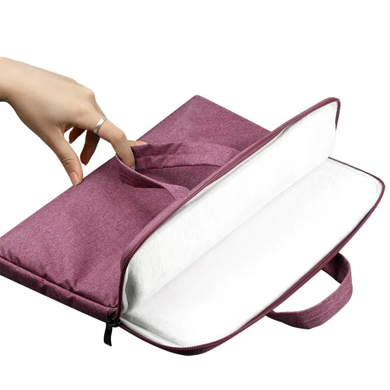 Ant cloth laptop sleeve for MacBook in grey, with soft handle and padded interior