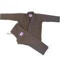 Taoist robe jujitsu suit canvas cotton lining stripes pattern white blue black top and pants set