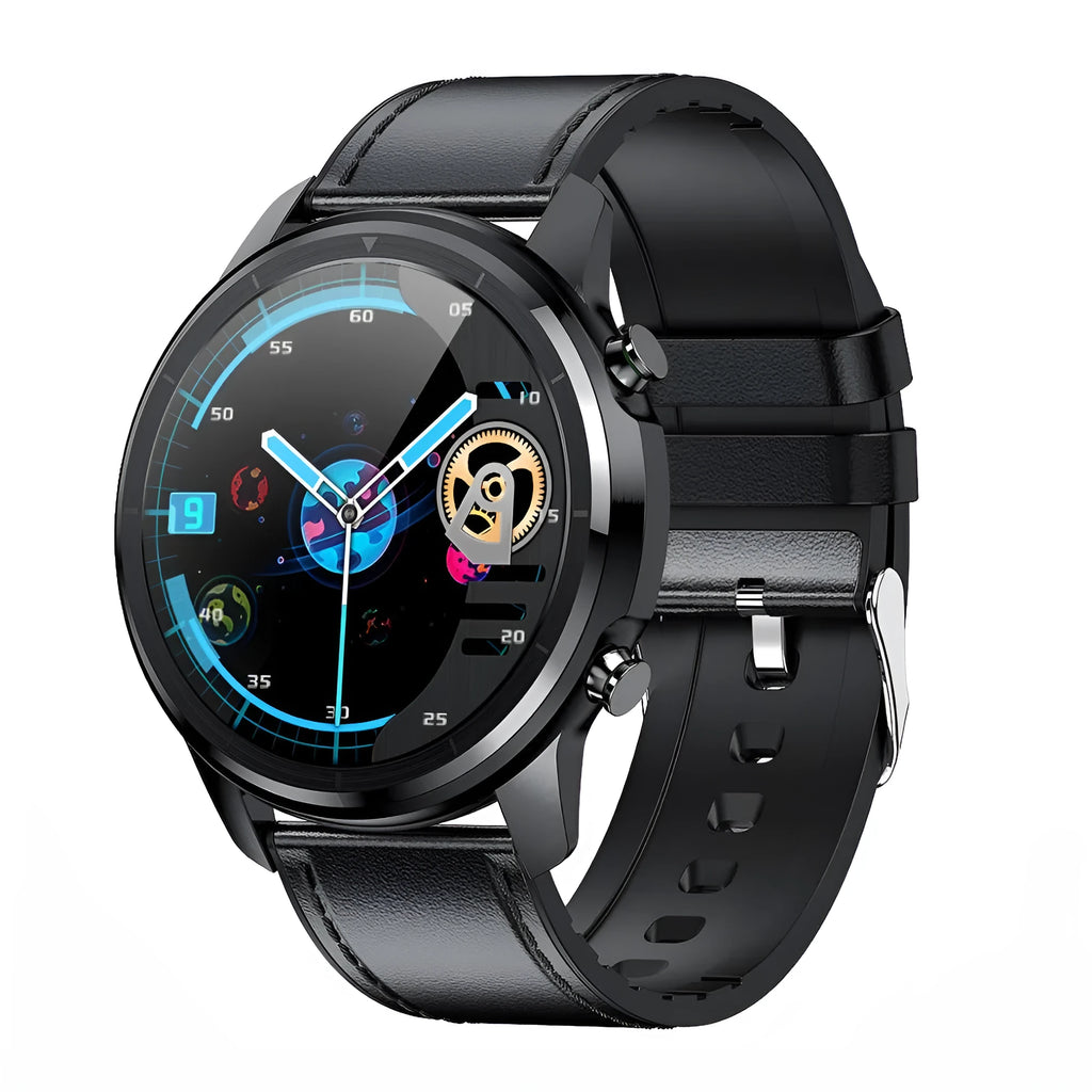 LEMFO LF26 smart bracelet on wrist showing 1.3-inch screen in a Brown Silver colour option.