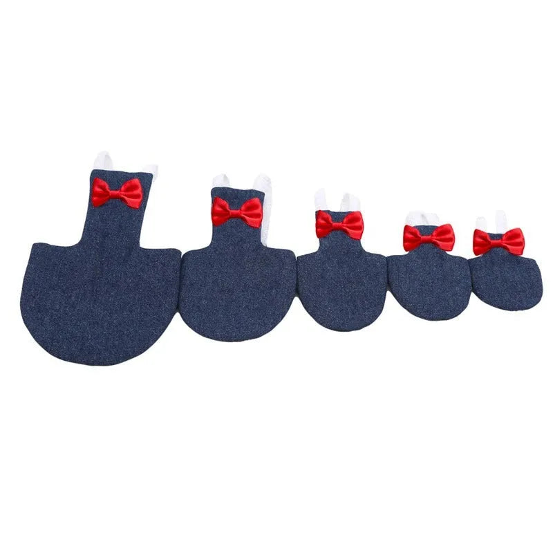 Parrot baby diaper in blue denim with metal fastenings, suitable for large birds