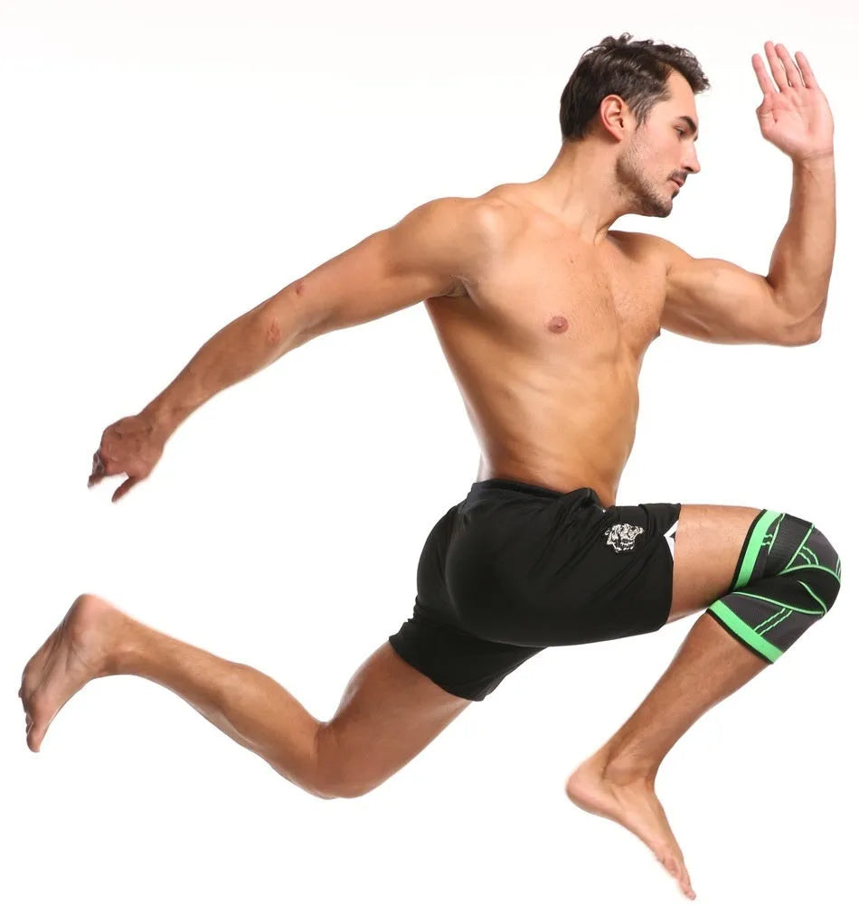 Non-slip knee pads for sports in multiple colours with size range indications