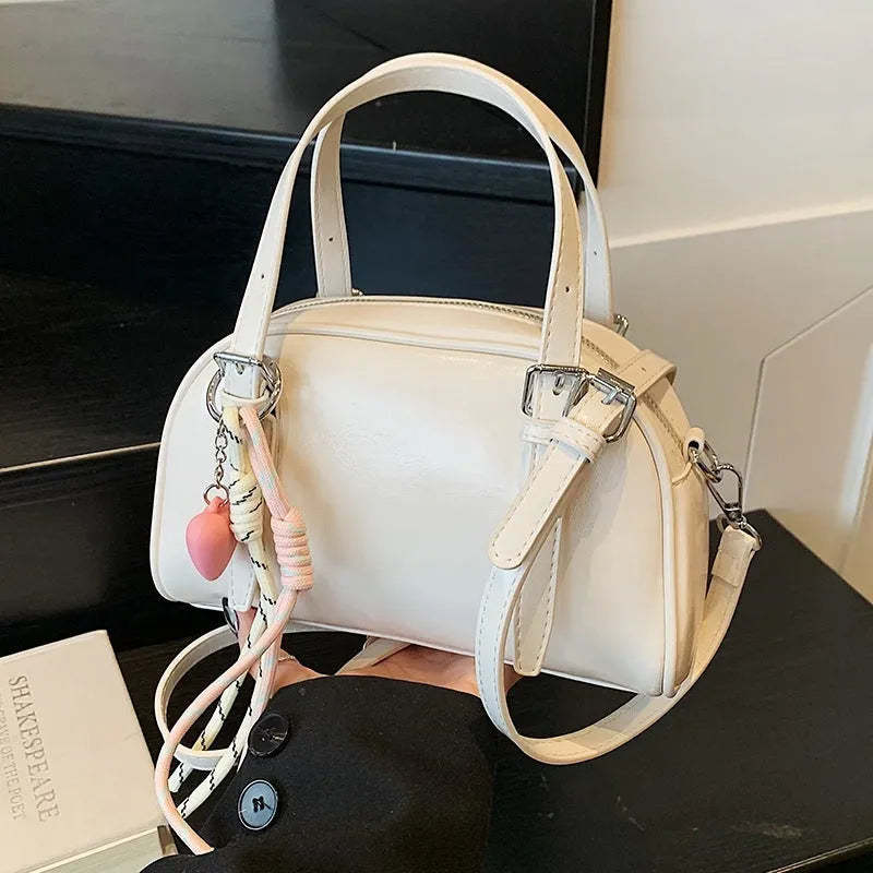 Korean style square shell shoulder bag for women in multiple colour options
