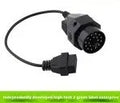 OBD2 adapter cable with BMW 20-pin round plug and standard 16-pin socket for car diagnostics