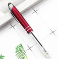 Multifunctional metal capacitive stylus ballpoint pen with LED light in five colour options