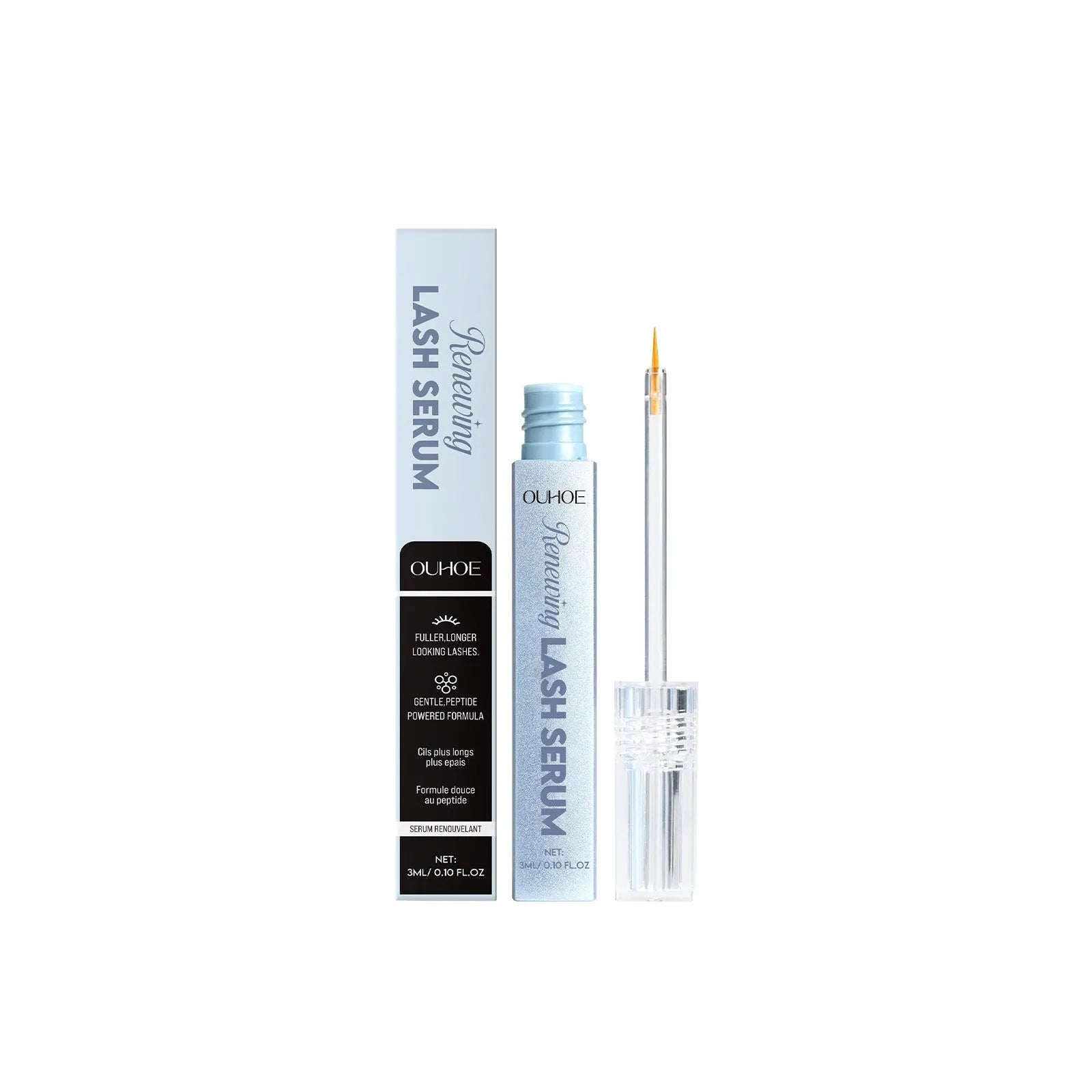 3ml bottle of nourish liquid for eyelashes with peptide and vitamin formula