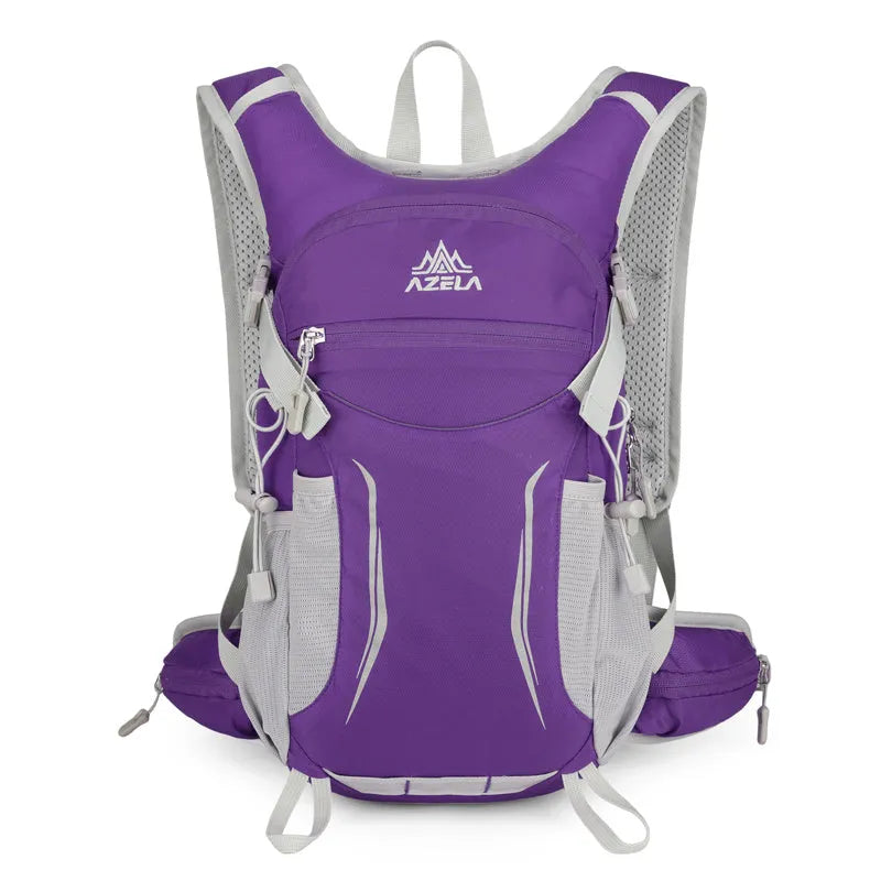 AZELA Lightweight Hydration Backpack with breathable mesh back panel in outdoor setting