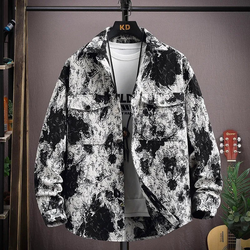 Lapel shirt coat with long sleeves and straight hem in various colour options