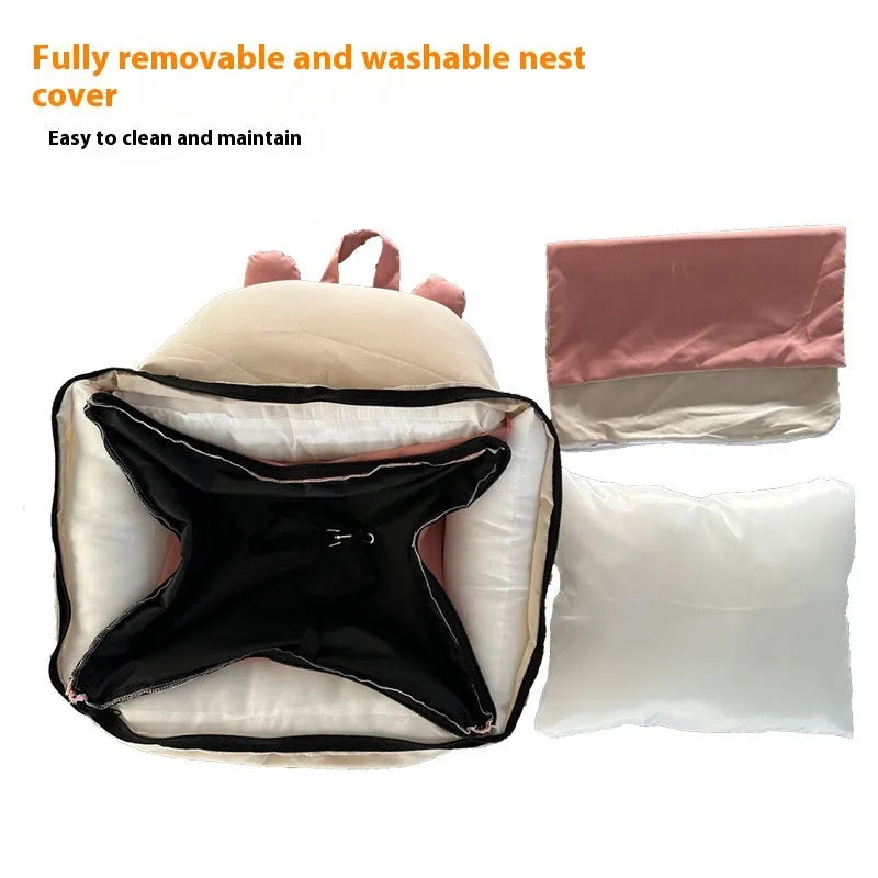 Removable washable car kennel for dogs in beige colour options, shown in a vehicle boot.