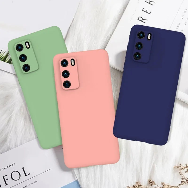 Frosted TPU phone case for Huawei P40 Pro in Royal Blue – injection moulded simple back cover