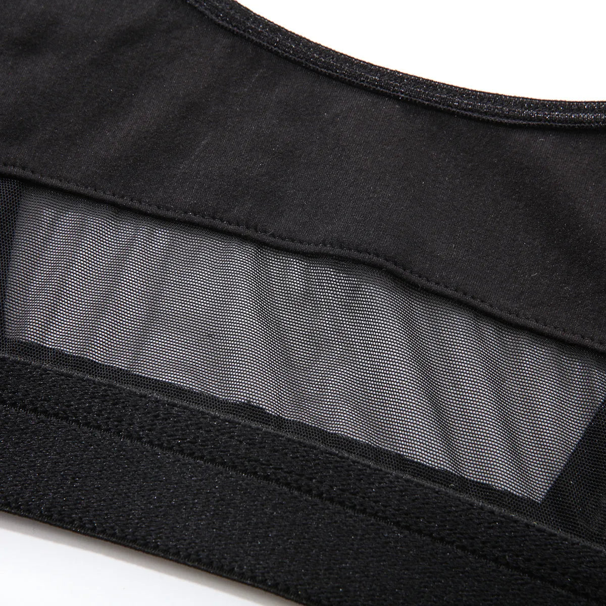 Women's black underwear set with full cup bra and matching pants