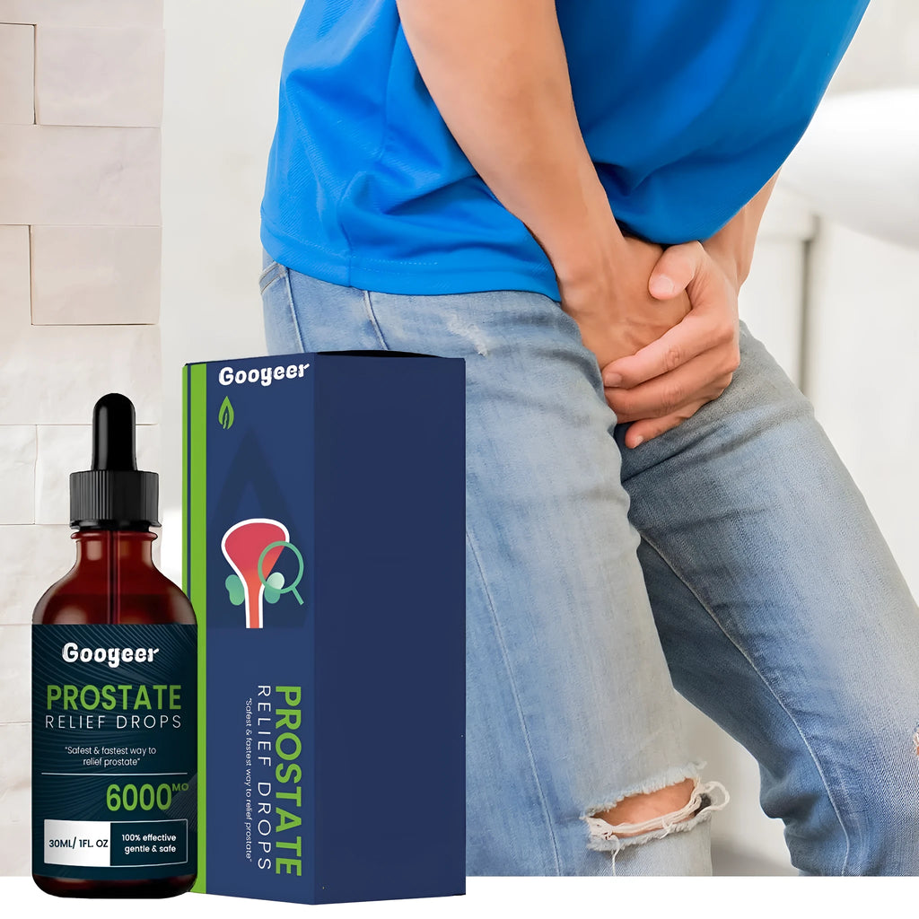 30ml bottle of men's massage oil treatment for body discomfort with nursing drops applicator