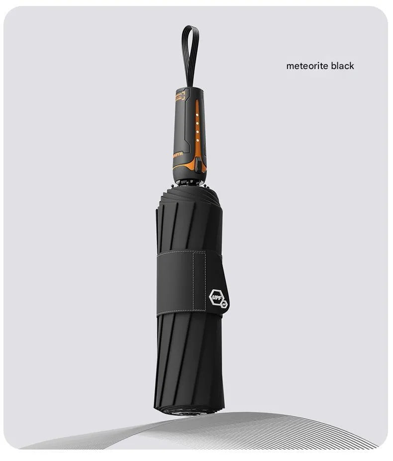 Automatic folding umbrella with 108cm oversized canopy in multiple colour options