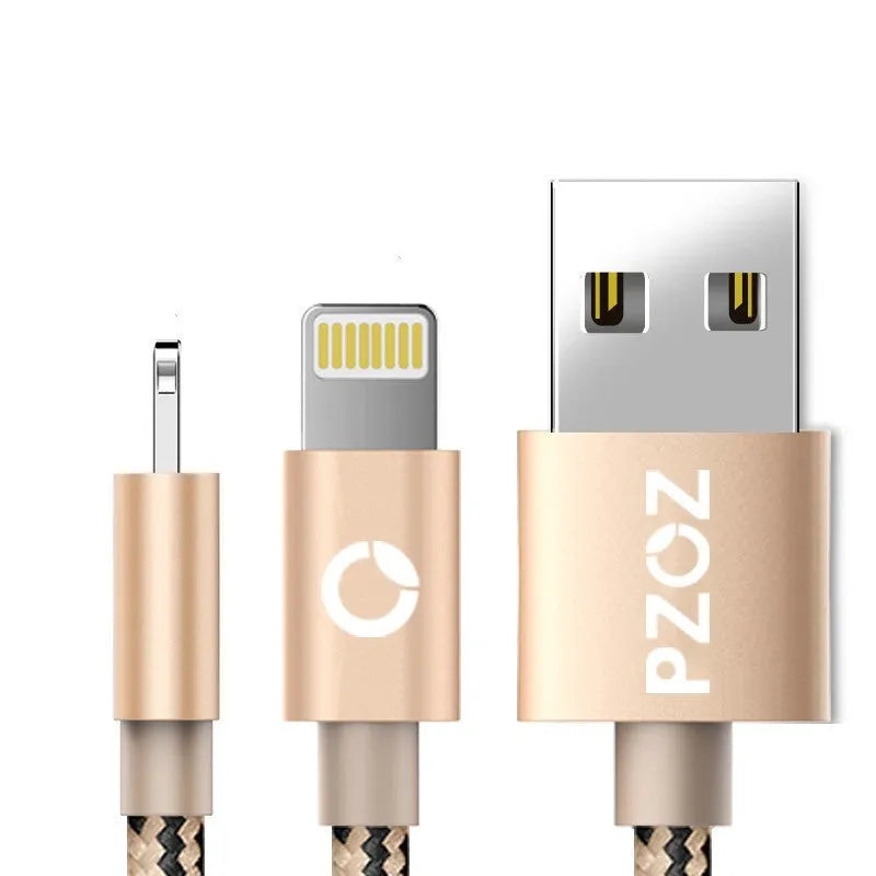 MFI certified grey Apple Lightning charging cable showing one-metre length and connector.
