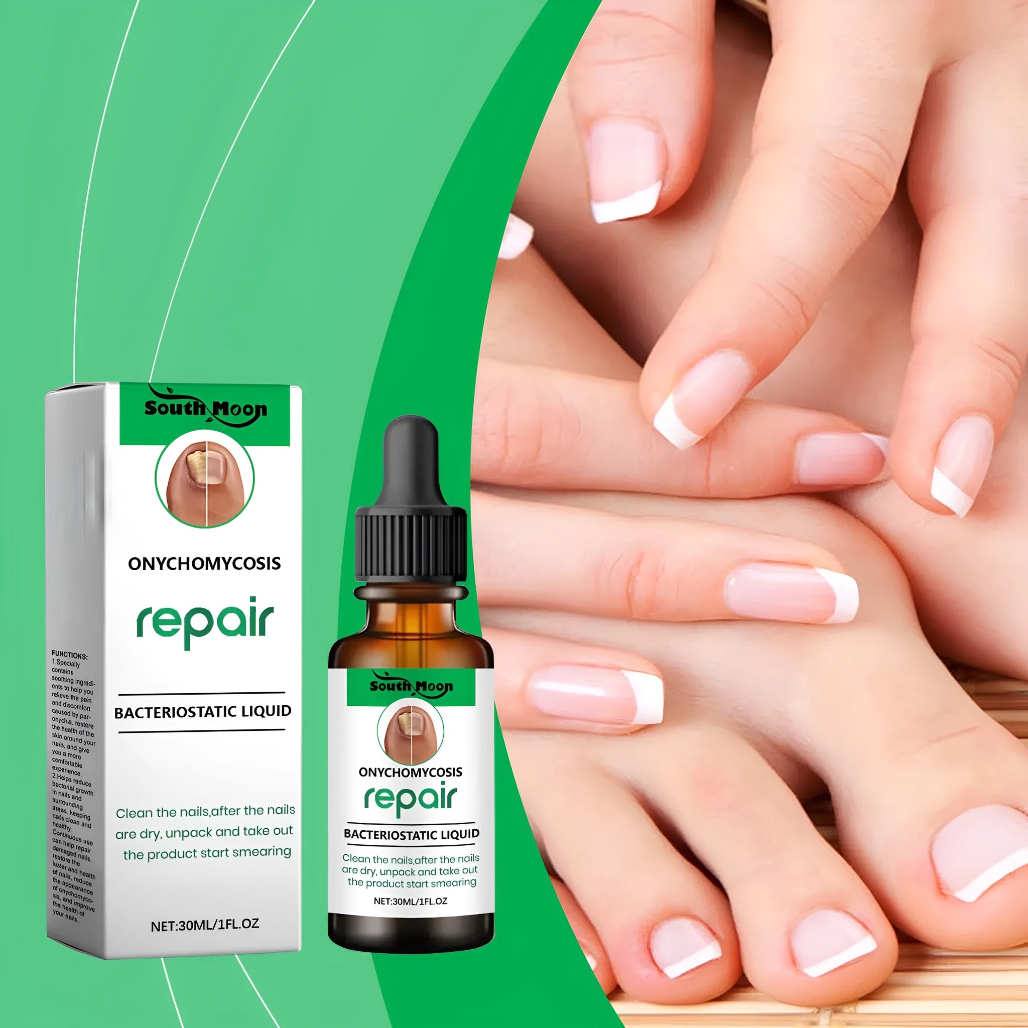 30ml bottle of clear nail nursing solution for cuticle and nail care