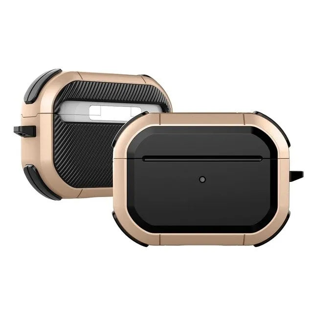 Black TPU and PC plastic protective case for Apple AirPods Pro charging case