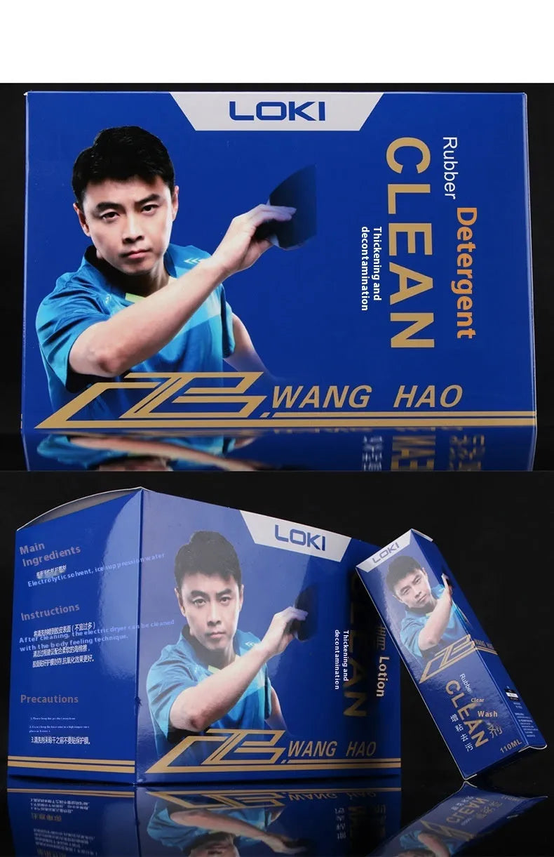110ml table tennis rubber cleaning liquid with sponge applicator for racket maintenance