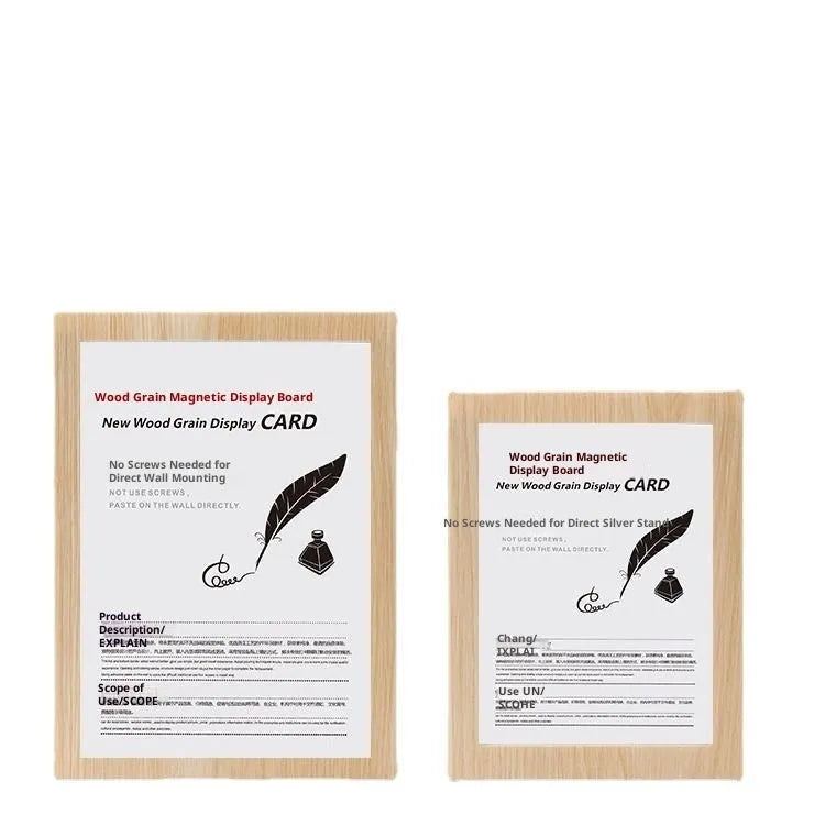 PVC magnetic photo frame rectangle American style in beech colour for wall display