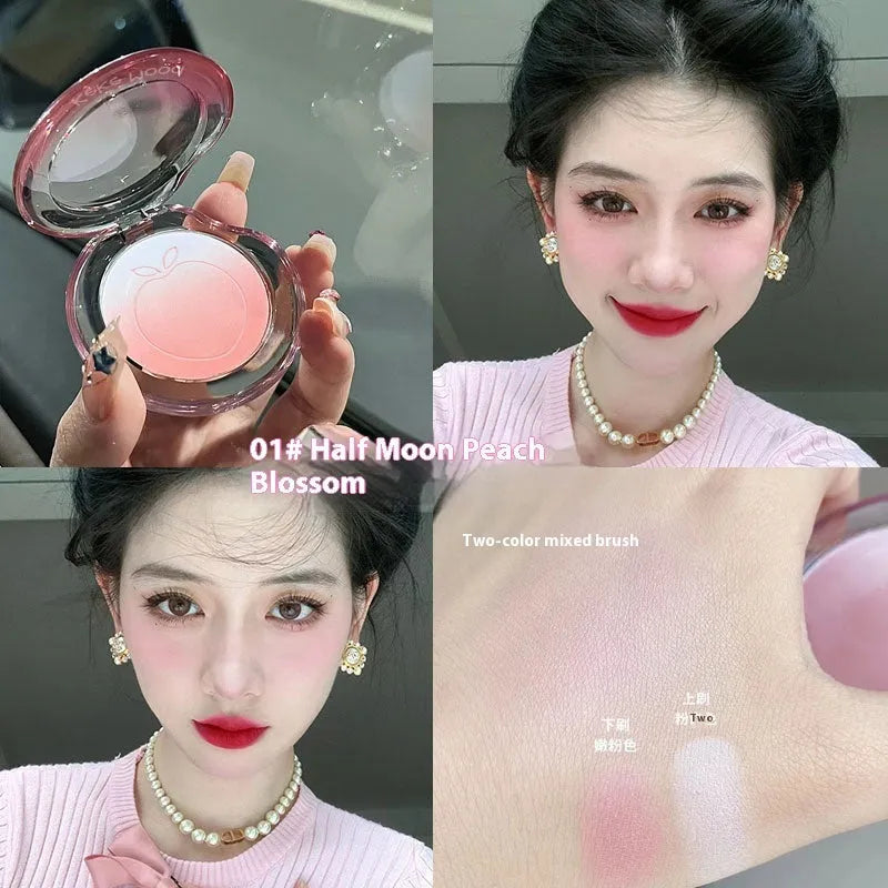 Bubble gradient blush rouge in six natural pseudo plain colour shades for dry skin types