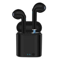 Universal black Bluetooth wireless headphones semi-in-ear gaming headset plastic construction plain design