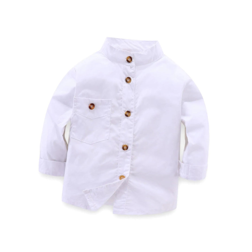 Plain blue boys' formal suit for children aged eight and over, in European-American style.
