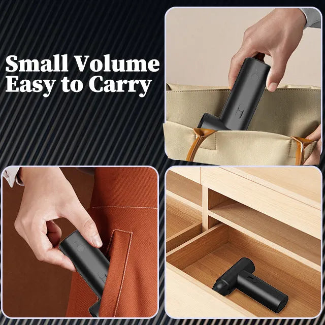 Mini rechargeable handheld dust blower with brushless motor, USB power, and continuous speed control