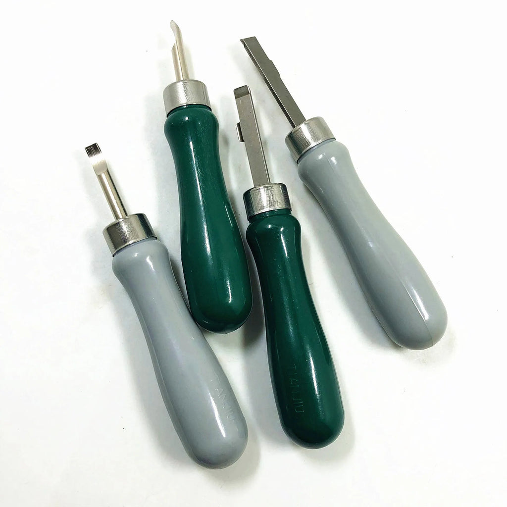 Watch back cover removal tool with alloy plastic construction showing four colour options