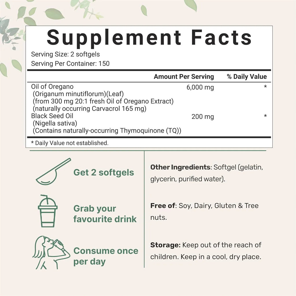 Pack of Butter Black Seed Oil Soft Capsules dietary supplement for adults.