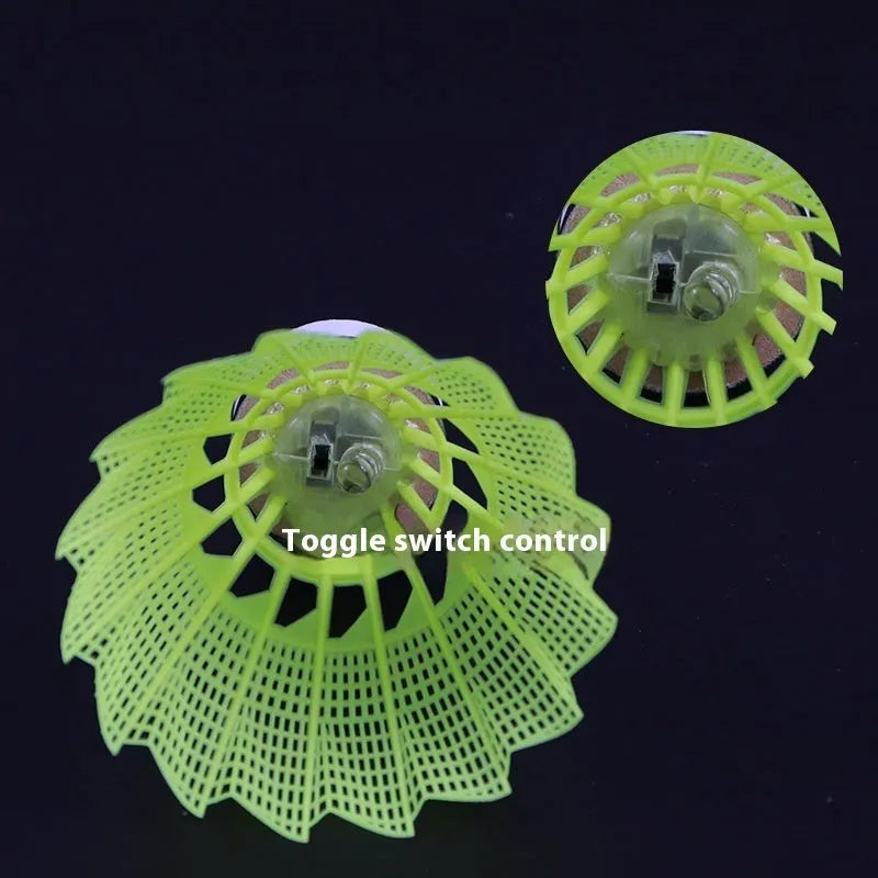 Luminous badminton shuttlecocks with glow effects for table tennis visibility practice